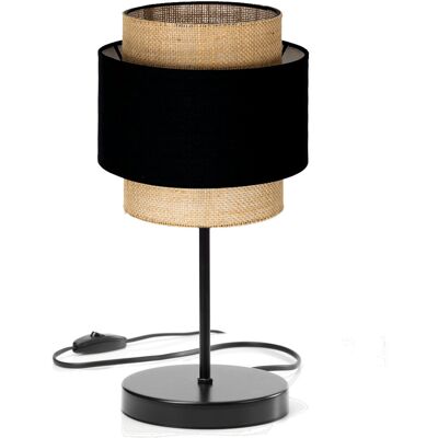 Skylighting Lampka Nocna Stołowa Abażur Trio Boho Juta Czarna Skylighting Lampka Nocna Stołowa Abażur Trio Boho Juta Czarna