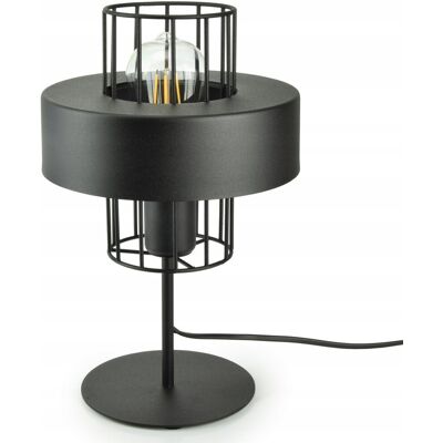 Luxolar Lampka Nocna Stołowa Dekoracyjna Czarny Biały LOFT Luxolar Lampka Nocna Stołowa Dekoracyjna Czarny Biały LOFT