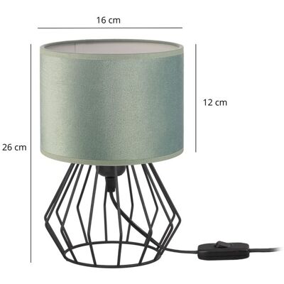 Tornado Lights Lampka nocna stołowa do sypialni z abażurem mini welurowym szałwiowym glamour loft Tornado Lights Lampka nocna stołowa do sypialni z abażurem mini welurowym szałwiowym glamour loft