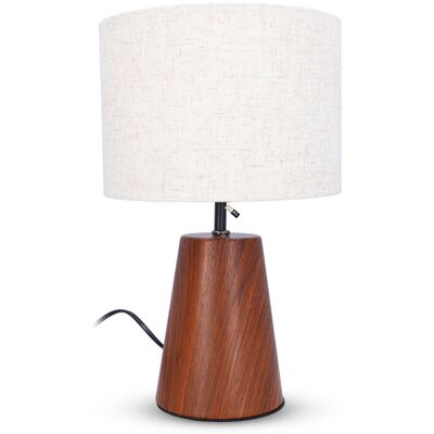 Cadro Lampka nocna stołowa z abażurem 23 cm do kontaktu klasyczna brąz beż Cadro Lampka nocna stołowa z abażurem 23 cm do kontaktu klasyczna brąz beż