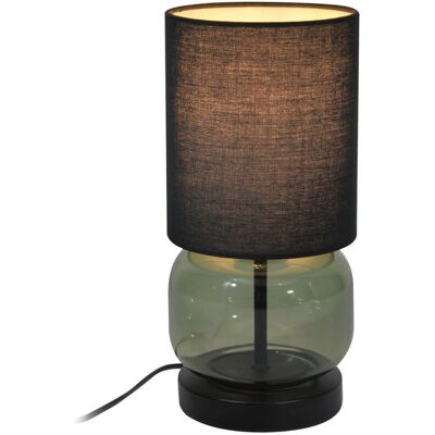 Lampka nocna z abażurem Dorme TB-63748-BL-GR Italux czarny zielony Lampka nocna z abażurem Dorme TB-63748-BL-GR Italux czarny zielony