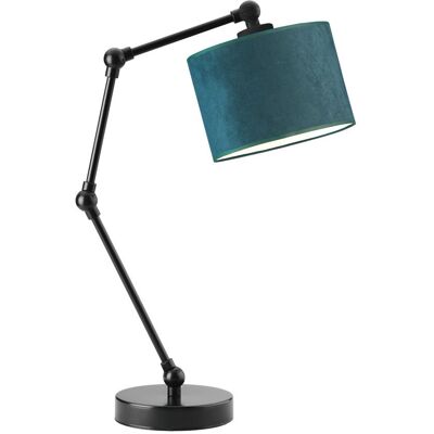 LYSNE Lampka Nocna Z Regulowanym Stelażem Asmara Velur, Zieleń Butelkowa LYSNE Lampka Nocna Z Regulowanym Stelażem Asmara Velur, Zieleń Butelkowa