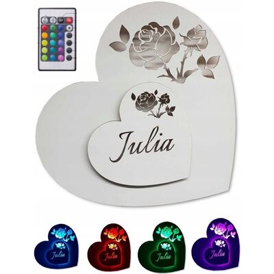 inna (Inny) Lampka serce RÓŻA nocna KOLORY LED dzieci z imieniem dzień BABCI walentynki inna (Inny) Lampka serce RÓŻA nocna KOLORY LED dzieci z imieniem dzień BABCI walentynki
