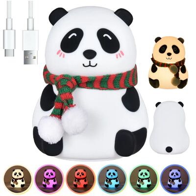 SMX Design Lampka silikonowa PANDA nocna dla dzieci do zasypiania WIELOKOLOROWA na USB SMX Design Lampka silikonowa PANDA nocna dla dzieci do zasypiania WIELOKOLOROWA na USB