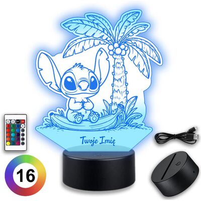 Koala Wood Lampka Stich Nocna Bajka Lilo Dla Dzieci na Biurko Stitch Grawer Imię USB Koala Wood Lampka Stich Nocna Bajka Lilo Dla Dzieci na Biurko Stitch Grawer Imię USB
