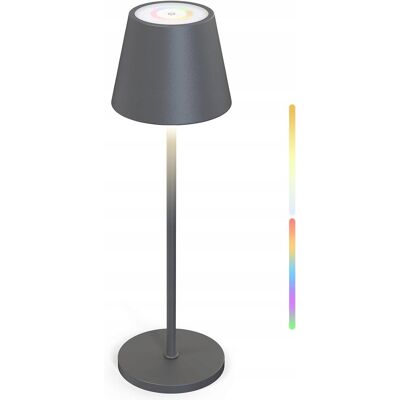 brak danych Lampka stołowa bezprzewodowa LED RGB Malux szara 2szt. brak danych Lampka stołowa bezprzewodowa LED RGB Malux szara 2szt.