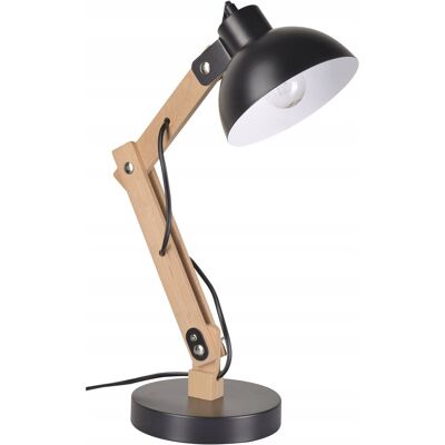 LIGHT LOGIC Lampka stołowa biurkowa LL UBUD TL E27 B czarna regulowany wysięgnik lampa LIGHT LOGIC Lampka stołowa biurkowa LL UBUD TL E27 B czarna regulowany wysięgnik lampa