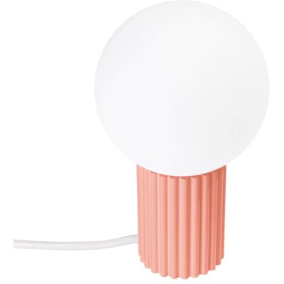 SOLLUX LIGHTING Lampka stołowa brzoskwiniowa z karbowanym kloszem SL.1756 Sollux SOLLUX LIGHTING Lampka stołowa brzoskwiniowa z karbowanym kloszem SL.1756 Sollux