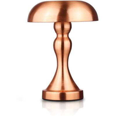 Interlook Lampka stołowa LED Grzybek Bezprzewodowa lampka do hotelu, restauracji Nocna lampka dotykowa HJA24-A-COPPER Interlook Lampka stołowa LED Grzybek Bezprzewodowa lampka do hotelu, restauracji Nocna lampka dotykowa HJA24-A-COPPER