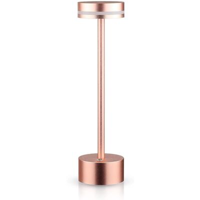 Interlook Lampka stołowa LED Nowoczesna lampka nocna w wbudowanym akumulatorem ATL08-COPPER Interlook Lampka stołowa LED Nowoczesna lampka nocna w wbudowanym akumulatorem ATL08-COPPER