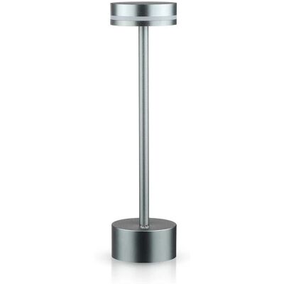 Interlook Lampka stołowa LED Nowoczesna lampka nocna w wbudowanym akumulatorem ATL08-GREY Interlook Lampka stołowa LED Nowoczesna lampka nocna w wbudowanym akumulatorem ATL08-GREY