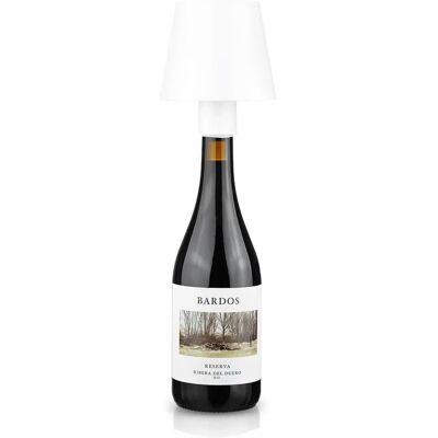 Interlook Lampka stołowa LED z wbudowanym akumulatorem Lampka stołowa zakładana na butelkę HJA46-WHITE Interlook Lampka stołowa LED z wbudowanym akumulatorem Lampka stołowa zakładana na butelkę HJA46-WHITE