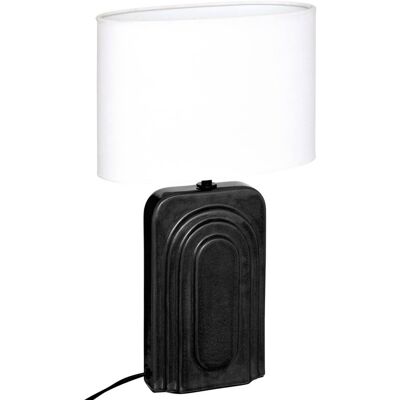 Atmosphera Lampka stołowa Monia ceramiczna czarna 42 cm ozdobna Atmosphera Lampka stołowa Monia ceramiczna czarna 42 cm ozdobna