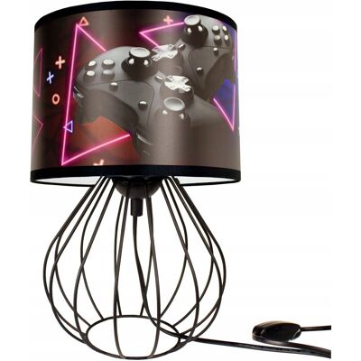 Inny producent Lampka stołowa nocna biurkowa GAMING lampy do pokoju dziecka czarna Inny producent Lampka stołowa nocna biurkowa GAMING lampy do pokoju dziecka czarna