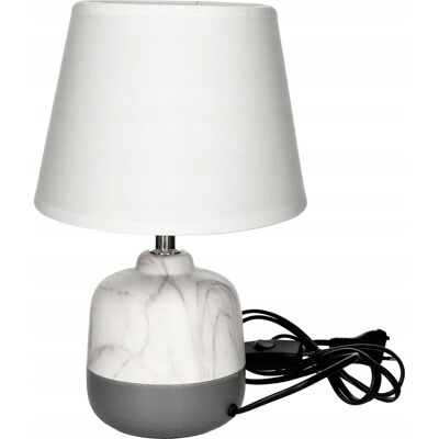 VITALUX Lampka Stołowa Nocna Sinope Szara Biała Marmur VITALUX Lampka Stołowa Nocna Sinope Szara Biała Marmur