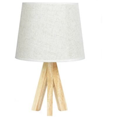 Interlook Lampka stołowa z naturalnego drewna z abażurem 40W E27 Lampa biurkowa, nocna DL05 Interlook Lampka stołowa z naturalnego drewna z abażurem 40W E27 Lampa biurkowa, nocna DL05