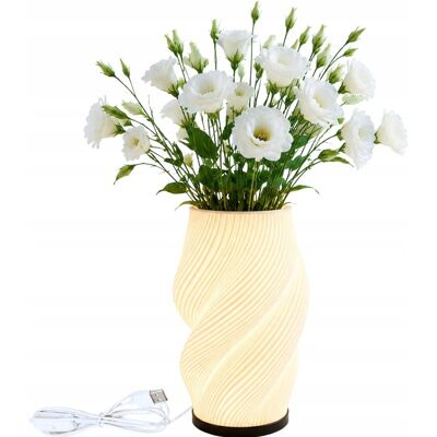 VERK GROUP Lampka stołowa z wazonem na kwiaty dekoracyjna 2 w 1 led rgb pilot lampa VERK GROUP Lampka stołowa z wazonem na kwiaty dekoracyjna 2 w 1 led rgb pilot lampa