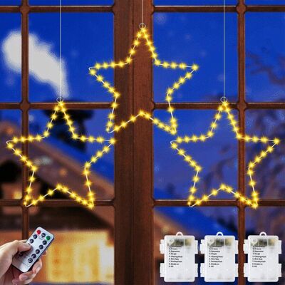 Inny producent LAMPKI BOŻONARODZENIOWE LED 3X40 DIOD GWIAZDKI 8 TRYBÓW NA BATERIE Inny producent LAMPKI BOŻONARODZENIOWE LED 3X40 DIOD GWIAZDKI 8 TRYBÓW NA BATERIE