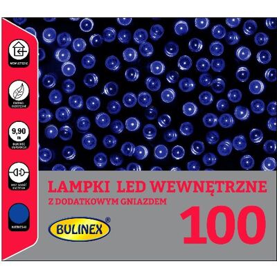Lampki Bulinex 100led niebieskie 9,90m Lampki Bulinex 100led niebieskie 9,90m