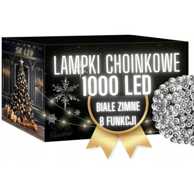 Inny producent Lampki Choinkowe 1000 Led Zimne 72M Światełka Na Choinkę Led Zewnętrzne Inny producent Lampki Choinkowe 1000 Led Zimne 72M Światełka Na Choinkę Led Zewnętrzne