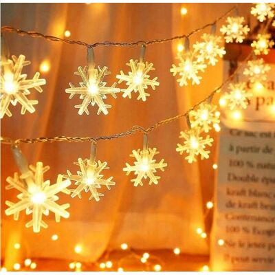 Inny producent Lampki Choinkowe 20 Led 3M Światełka Świąteczne Śnieżynki Biały Ciepły Inny producent Lampki Choinkowe 20 Led 3M Światełka Świąteczne Śnieżynki Biały Ciepły