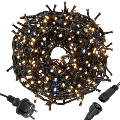 Springos Lampki choinkowe 500 Led biały ciepły, flash biały zimny 40 m oświetlenie świąteczne IP44 Springos Lampki choinkowe 500 Led biały ciepły, flash biały zimny 40 m oświetlenie świąteczne IP44