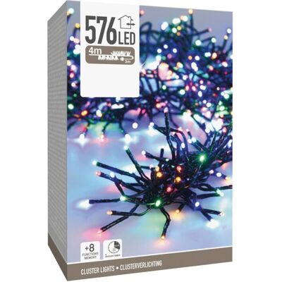 Koopman Lampki Choinkowe Łańcuch Świetlny 576 Led Timer Multikolor Koopman Lampki Choinkowe Łańcuch Świetlny 576 Led Timer Multikolor