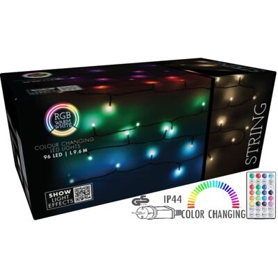 CHRISTMAS DECORATION Lampki Choinkowe Łańcuch Świetlny 96 Led Rgb Z Pilotem CHRISTMAS DECORATION Lampki Choinkowe Łańcuch Świetlny 96 Led Rgb Z Pilotem