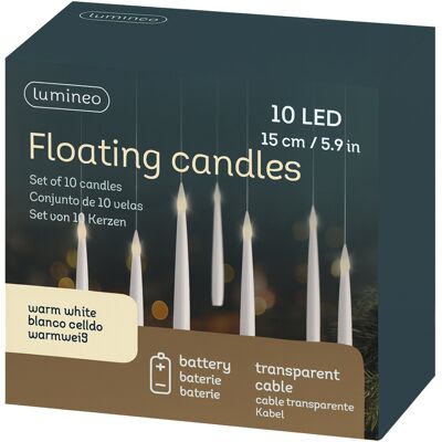 Kaemingk B.V. Lampki choinkowe LED na baterie 15cm 10szt z pilotem, ciepły biały Kaemingk B.V. Lampki choinkowe LED na baterie 15cm 10szt z pilotem, ciepły biały