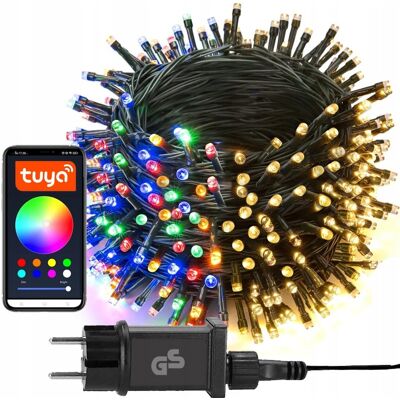 SuperLed Lampki choinkowe LED RGB zewnętrzne 230V Bluetooth Smart 20m Wifi Tuya SuperLed Lampki choinkowe LED RGB zewnętrzne 230V Bluetooth Smart 20m Wifi Tuya