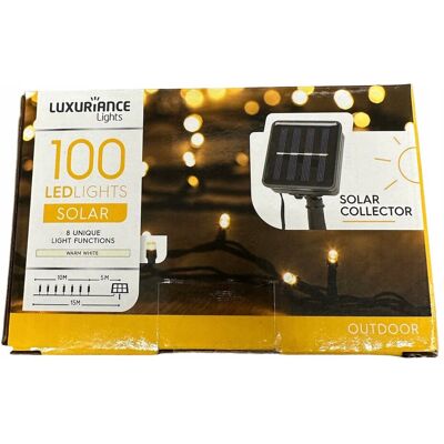 Inna producent Lampki Choinkowe Solarne Białe C Zewn 100Led 10M+5 Inna producent Lampki Choinkowe Solarne Białe C Zewn 100Led 10M+5