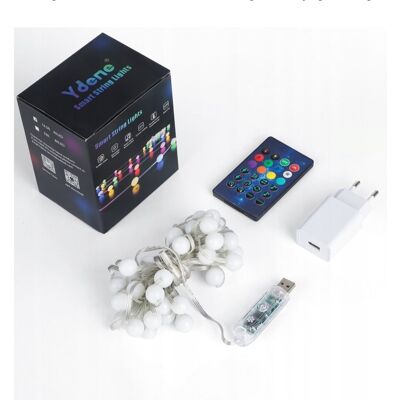 Inny producent Lampki Choinkowe Zewnętrzne Łańcuch Świetlny Rgb 10 M 80 Diod Led Z Pilotem Inny producent Lampki Choinkowe Zewnętrzne Łańcuch Świetlny Rgb 10 M 80 Diod Led Z Pilotem