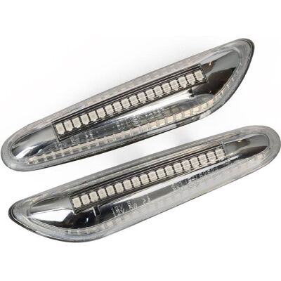 Interlook Lampki kierunkowskazów bocznych LED klosz klarowny niedynamiczne do BMW E36, E46, E90 E91 E92 E93, E60 E61, E81 E82 E87 E88 PL18010B6 Interlook Lampki kierunkowskazów bocznych LED klosz klarowny niedynamiczne do BMW E36, E46, E90 E91 E92 E93, E60 E61, E81 E82 E87 E88 PL18010B6