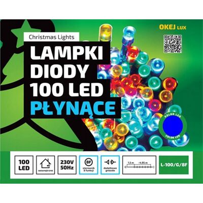 Inny producent Lampki Łańcuch 100 Niebieskie Wewnętrzne 8 Funkcji Inny producent Lampki Łańcuch 100 Niebieskie Wewnętrzne 8 Funkcji