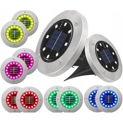 Inny producent LAMPKI SOLARNE DYSK WBIJANE OGRODOWA NAJAZDOWA LAMPY OGRODOWE RGB X 12 SZT Inny producent LAMPKI SOLARNE DYSK WBIJANE OGRODOWA NAJAZDOWA LAMPY OGRODOWE RGB X 12 SZT