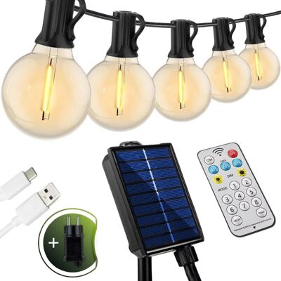 Lampki solarne girlanda ogrodowa na pilota z USB Ciepła LUMSOL0045 CALLIS2 LUMILED Lampki solarne girlanda ogrodowa na pilota z USB Ciepła LUMSOL0045 CALLIS2 LUMILED
