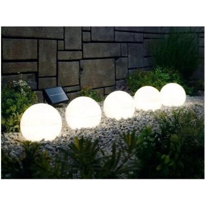 Inny producent Lampki solarne kule Led 5szt lampa zestaw do ogrodu BIAŁE RGB Casa Deco Inny producent Lampki solarne kule Led 5szt lampa zestaw do ogrodu BIAŁE RGB Casa Deco