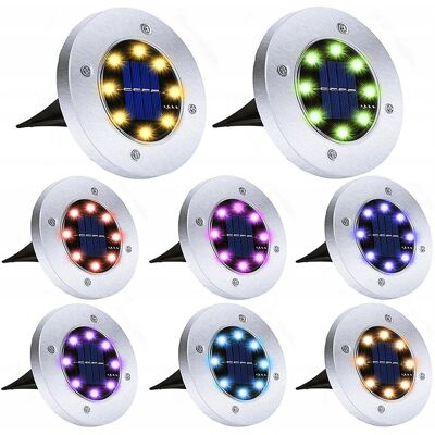 Inny producent LAMPKI SOLARNE WBIJANE DYSK OGRODOWE NAJAZDOWE LAMPKA KOLOROWE RGB x 8 SZT Inny producent LAMPKI SOLARNE WBIJANE DYSK OGRODOWE NAJAZDOWE LAMPKA KOLOROWE RGB x 8 SZT