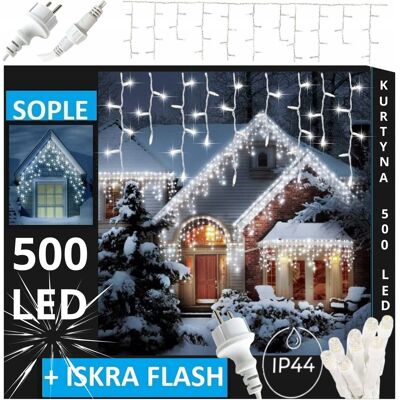 Eddcom LAMPKI SOPLE LED ZEWNĘTRZNE 500 IP44 Światełka Świąteczne Choinkowe + FLASH Eddcom LAMPKI SOPLE LED ZEWNĘTRZNE 500 IP44 Światełka Świąteczne Choinkowe + FLASH
