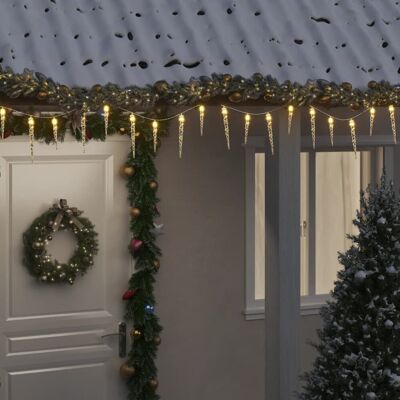 VMP Lampki Świąteczne W Kształcie Sopli, 100 Led, Ciepła Biel, 10 M VMP Lampki Świąteczne W Kształcie Sopli, 100 Led, Ciepła Biel, 10 M