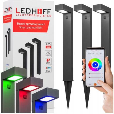 inna (Inny) Lampy ogrodowe wbijane Słupki LED do ogrodu 3x SŁUPEK lampa aplikacja SMART inna (Inny) Lampy ogrodowe wbijane Słupki LED do ogrodu 3x SŁUPEK lampa aplikacja SMART