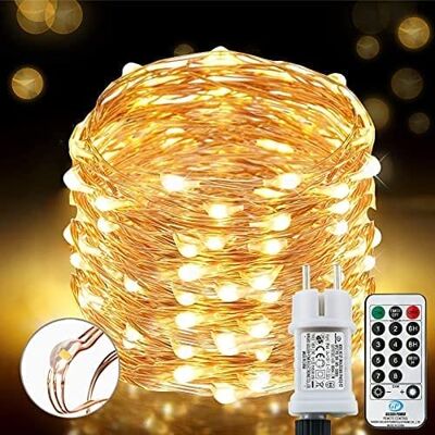 Inny producent Łańcuch Świetlny 220 Diod Led, 8 Trybów Świecenia, Wodoszczelny, Z Pilotem Zdalnego Sterowania, 25 M Inny producent Łańcuch Świetlny 220 Diod Led, 8 Trybów Świecenia, Wodoszczelny, Z Pilotem Zdalnego Sterowania, 25 M