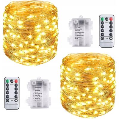 Vicloon ŁAŃCUCH ŚWIETLNY LED 2x10M 100 DIOD PILOT WODOSZCZELNY CIEPŁA BIEL Vicloon ŁAŃCUCH ŚWIETLNY LED 2x10M 100 DIOD PILOT WODOSZCZELNY CIEPŁA BIEL