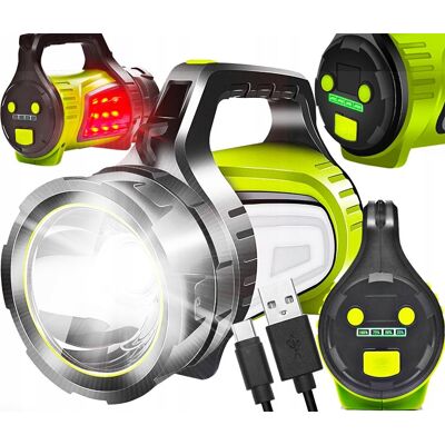 Pronett Latarka Akumulatorowa Szperacz Led Usb Mocna Powerbank Boczne Światło Lampa Pronett Latarka Akumulatorowa Szperacz Led Usb Mocna Powerbank Boczne Światło Lampa