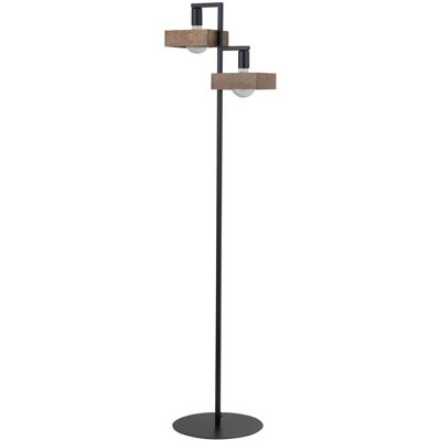 Sigma Loftowa lampa podłogowa Robin do sypialni drewniana czarna Sigma Loftowa lampa podłogowa Robin do sypialni drewniana czarna