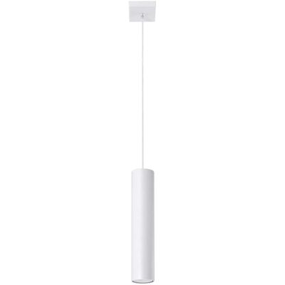 Iga LUMEN 1 Lampa Wisząca Biała Wąski Cylinder Czarny Iga LUMEN 1 Lampa Wisząca Biała Wąski Cylinder Czarny