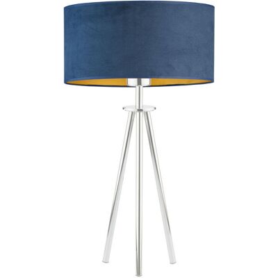Lysne, Lampa biurkowa z welurowym abażurem ALTA VELUR, Granatowy ze złotym wnętrzem Lysne, Lampa biurkowa z welurowym abażurem ALTA VELUR, Granatowy ze złotym wnętrzem