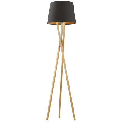 LYSNE, lampa podłogowa ANDORA GOLD, czarny ze złotym wnętrzem LYSNE, lampa podłogowa ANDORA GOLD, czarny ze złotym wnętrzem