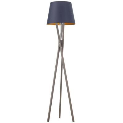 LYSNE, lampa podłogowa ANDORA GOLD, granatowy ze złotym wnętrzem LYSNE, lampa podłogowa ANDORA GOLD, granatowy ze złotym wnętrzem