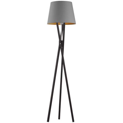 LYSNE, lampa podłogowa ANDORA GOLD, szary stalowy ze złotym wnętrzem LYSNE, lampa podłogowa ANDORA GOLD, szary stalowy ze złotym wnętrzem
